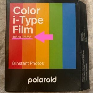Polaroid Color i-Type Film with Black Frame